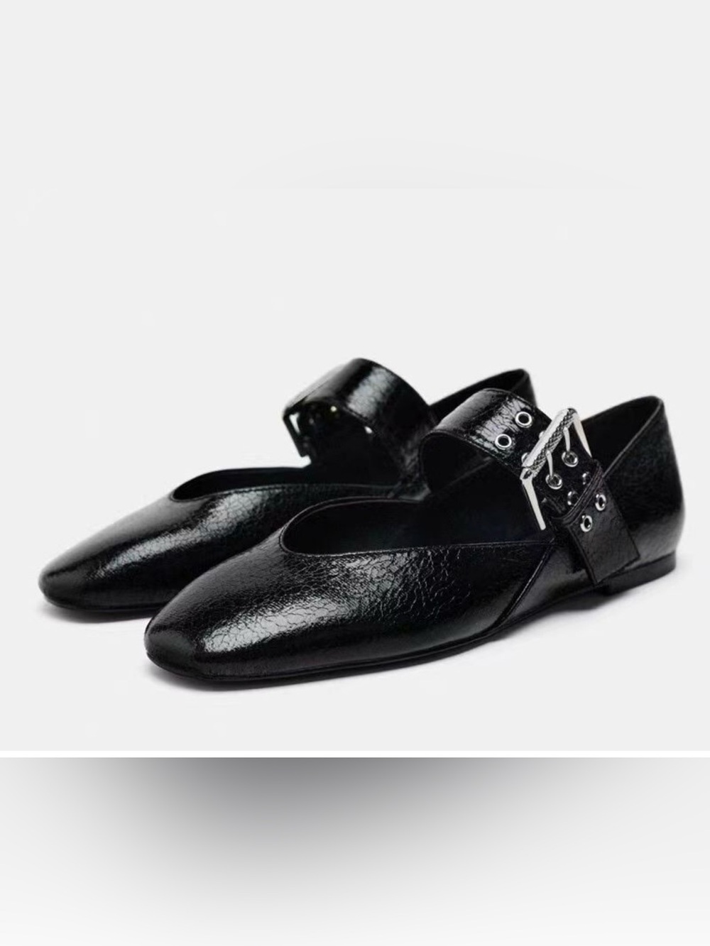 Zara Buckle Flats